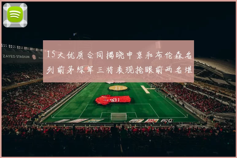 15大优质合同揭晓申京和布伦森名列前茅绿军三将表现抢眼前两名堪称传奇